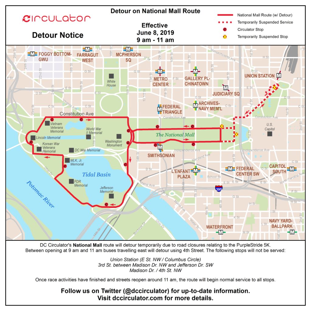 Service Alert: DC Circulator to Modify Service on GT-US, WP-AM, and DP ...